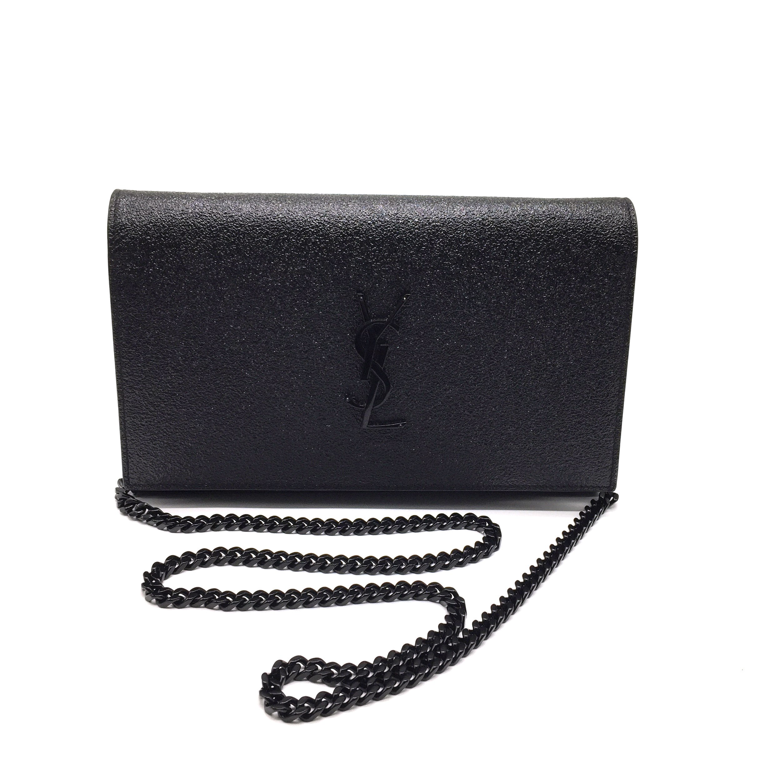 [9.8新]圣罗兰ysl女士单肩包乌金色链条包