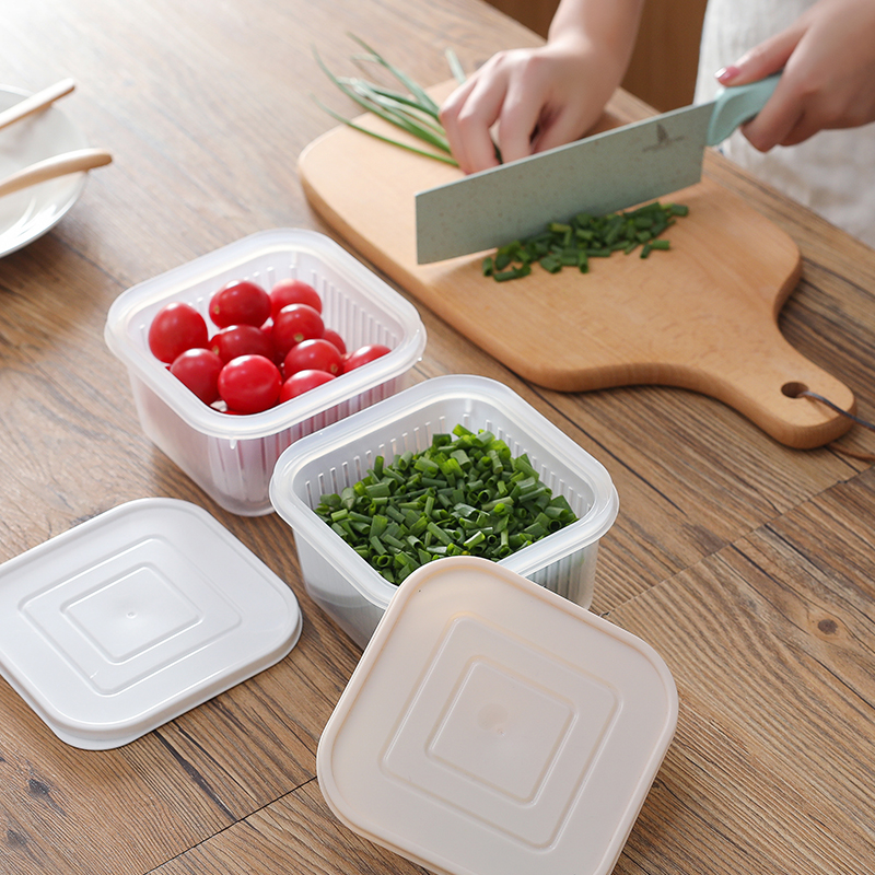 square Onion ginger Crisper transparent Leachate Refrigerator Fresh Bowl Plastic storage box household go out Carrying Casein the Tableware , Fresh container/Fresh Containers , Crisper category - from Buy2taobao.com to provide professional Taobao agent buy service