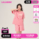 【设计师潮牌】LALABOBO2024年夏新款复古老花宽松针织短袖T恤女