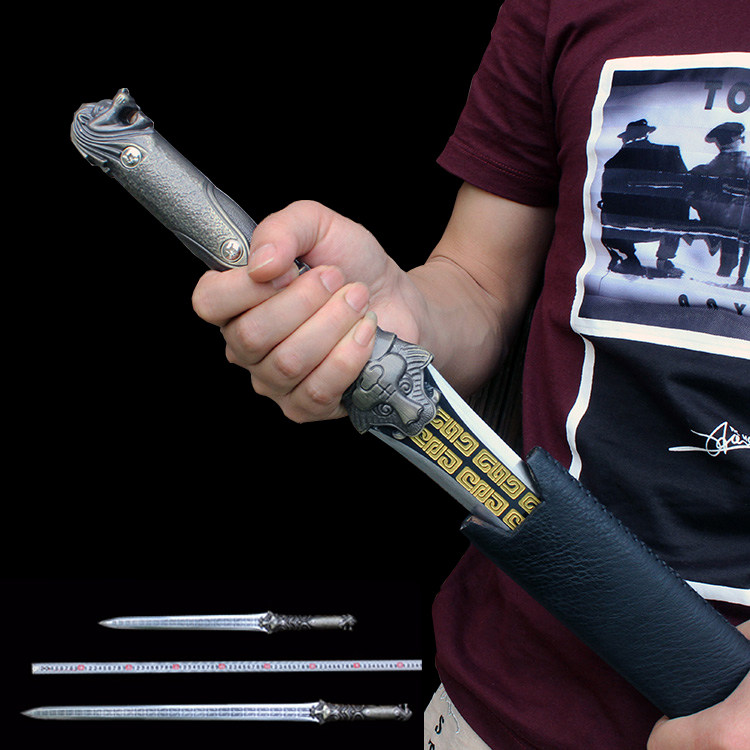 龙泉贪狼镇宅宝剑一体锰钢唐横刀剑刀具防身车载短剑冷兵器未开刃