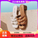 Belle百丽一字凉拖鞋女鞋子2025夏季新款粗高跟可外穿拖鞋D6U1D