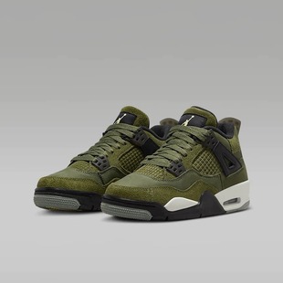 Nike耐克女鞋AIR Jordan 4 AJ4大童复古中帮运动篮球鞋FB9928-200