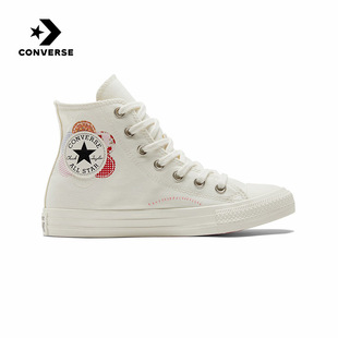 CONVERSE匡威女鞋All Star春新款复古碎花刺绣高帮帆布鞋A05195C