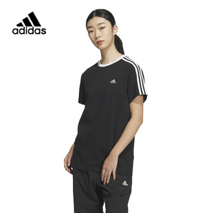 阿迪达斯adidas官方旗舰2024夏女短袖T恤JI6977