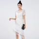 礼服裙女2022夏季新款白色优雅气质显瘦晚宴礼服连衣裙S22035
