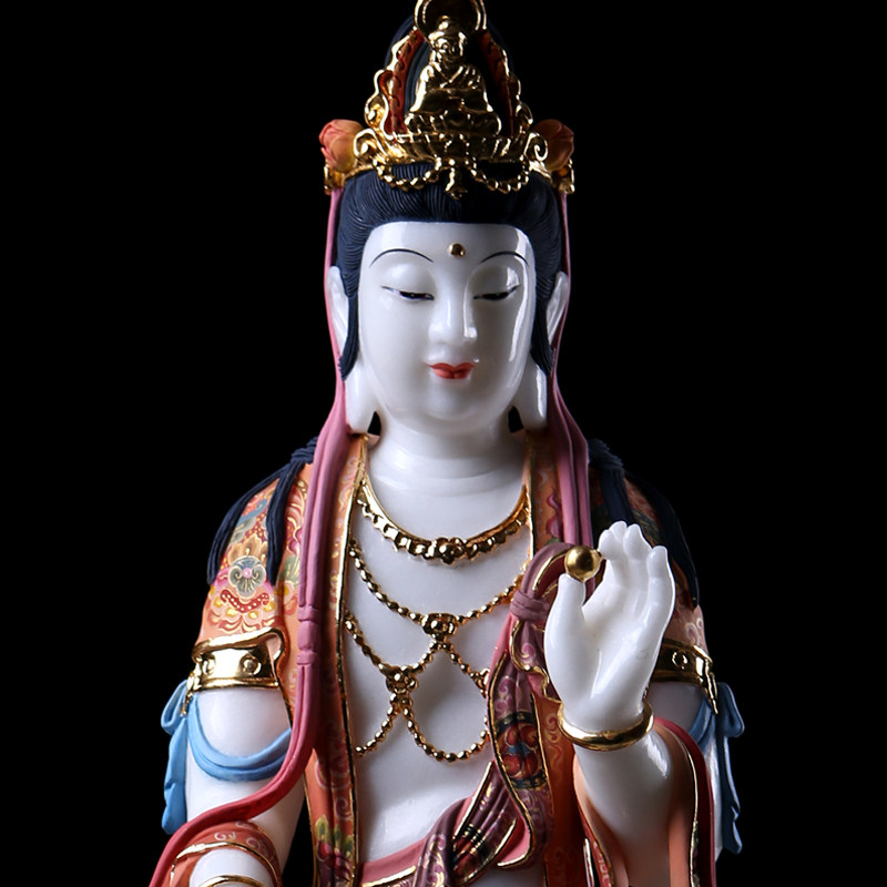 彩绘汉白玉 《大自在》 中国高级工艺美术师 张秋霞作品