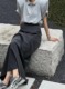 韩国东大门2022夏季新款洋气高腰百搭直筒开叉拖地西装半身裙女