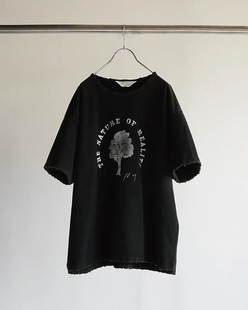 ANCELLM DAMAGE AGING T-SHIRT 24SS复古做旧褪色印花破坏短袖T恤