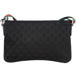 Gucci/古驰帆布配皮手提单肩包斜挎男包新款黑色189749KQWGR1060