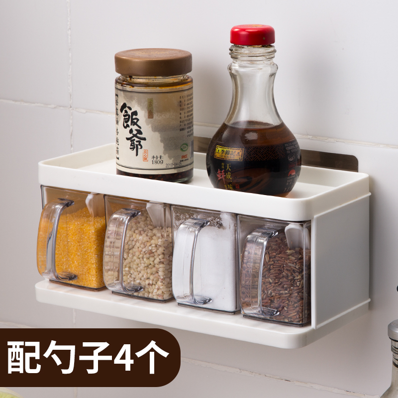 厨房调料盒置物架壁挂调味瓶糖盐罐套装组合家用调味品佐料收纳盒在类目 厨房/烹饪用具, 厨用小工具/厨房储物, 储物瓶罐/厨房储物器皿, 调味瓶罐中 - 来自Buy2taobao.com提供专业的淘宝代购服务