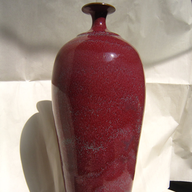 文国政钧瓷-梅瓶层林尽染