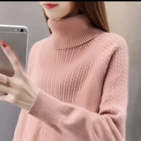 2025冬季羊毛衫女高领加厚保暖宽松打底毛衣