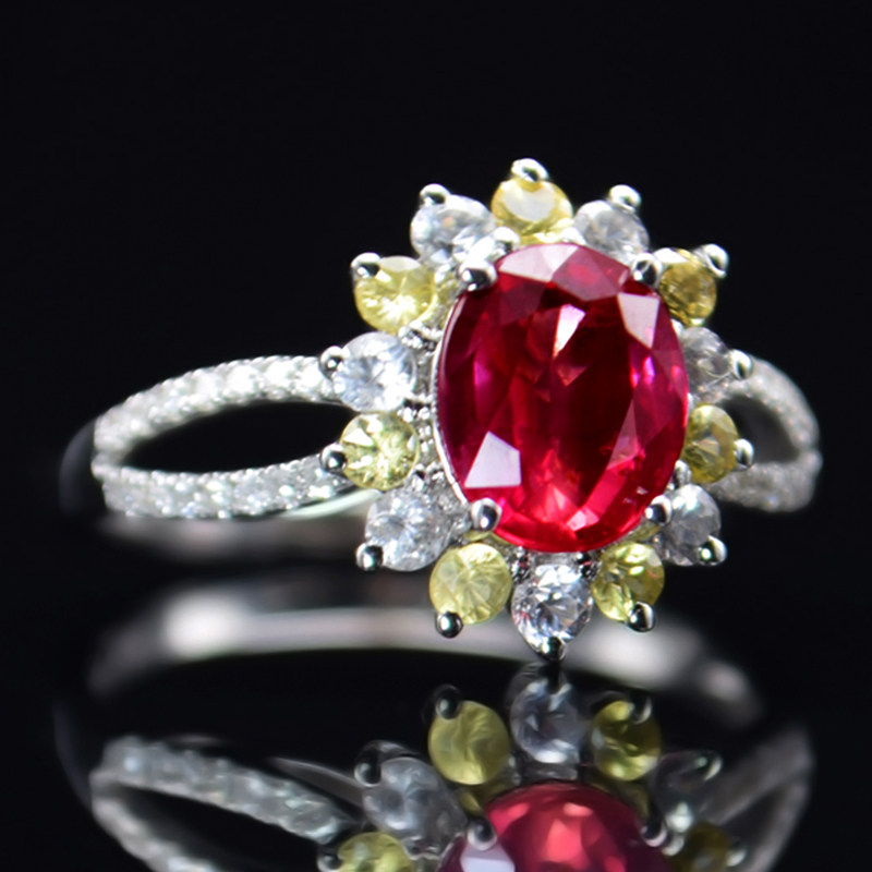 1.33ct红宝石 颜色火彩绝美 裸石成品双证书 国际证书