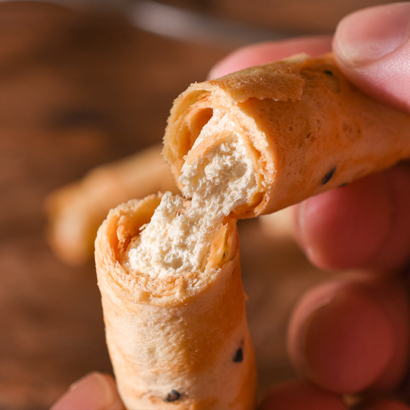 注心牛轧蛋卷 松软可口不会太甜 9枚装 酥软的蛋卷 三个口味任选