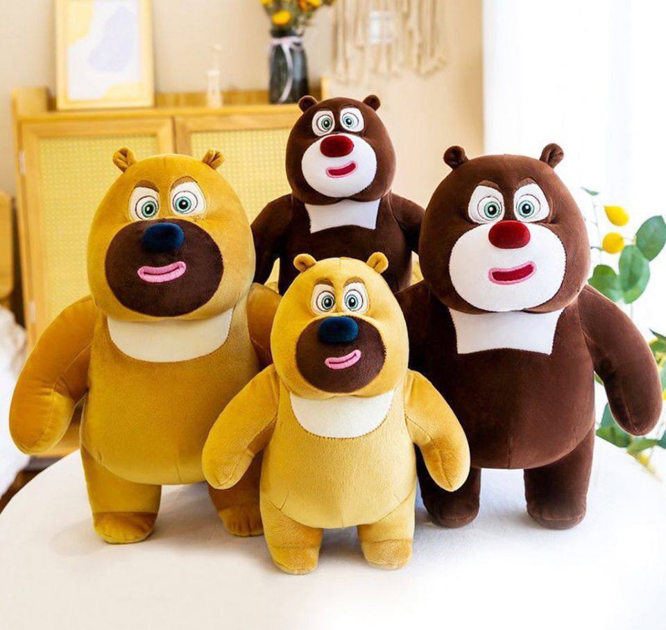 熊出没熊大熊二毛绒玩具摆件玩偶可爱背包挂件钥匙扣小熊公仔娃娃