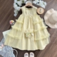 女童连衣裙夏装2025新款洋气童装女孩网纱背心公主裙儿童夏季裙