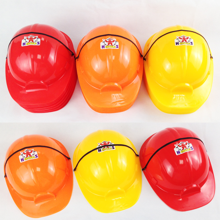 幼儿工程帽头盔玩具光头强帽安全头儿童环保头盔玩具过家家幼儿园