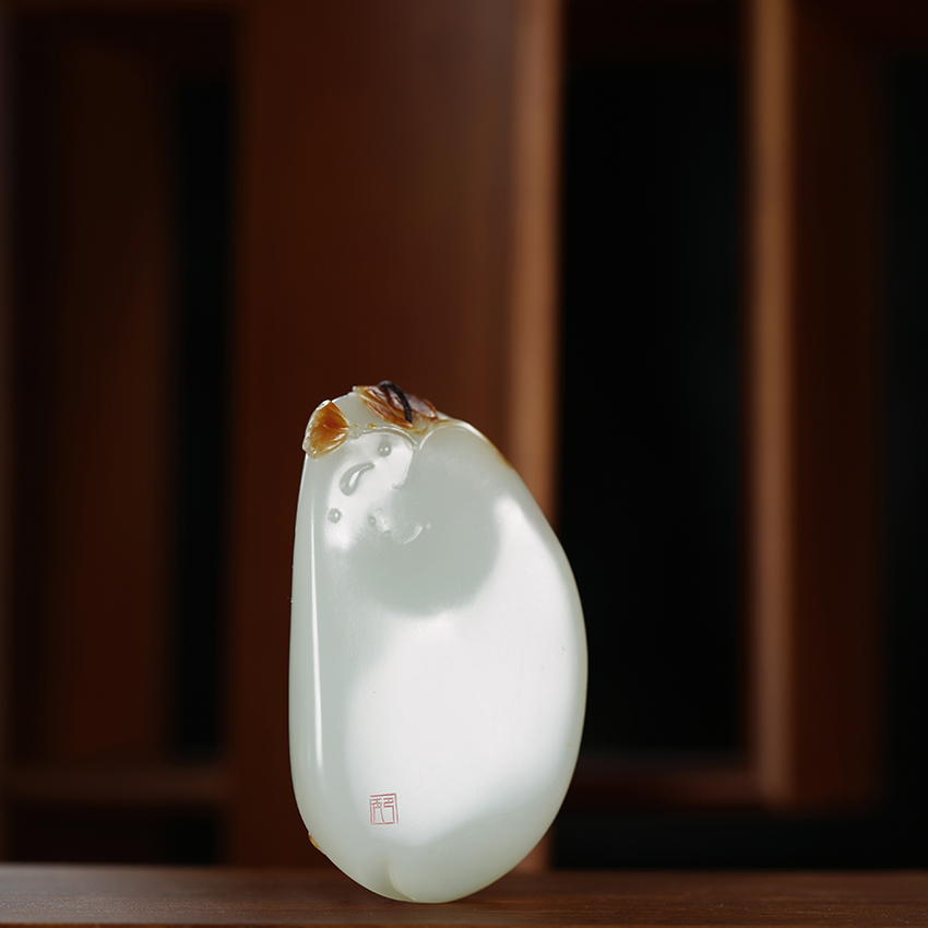 卢伟(苏州玉雕名家) 和田玉籽料和和美美把件