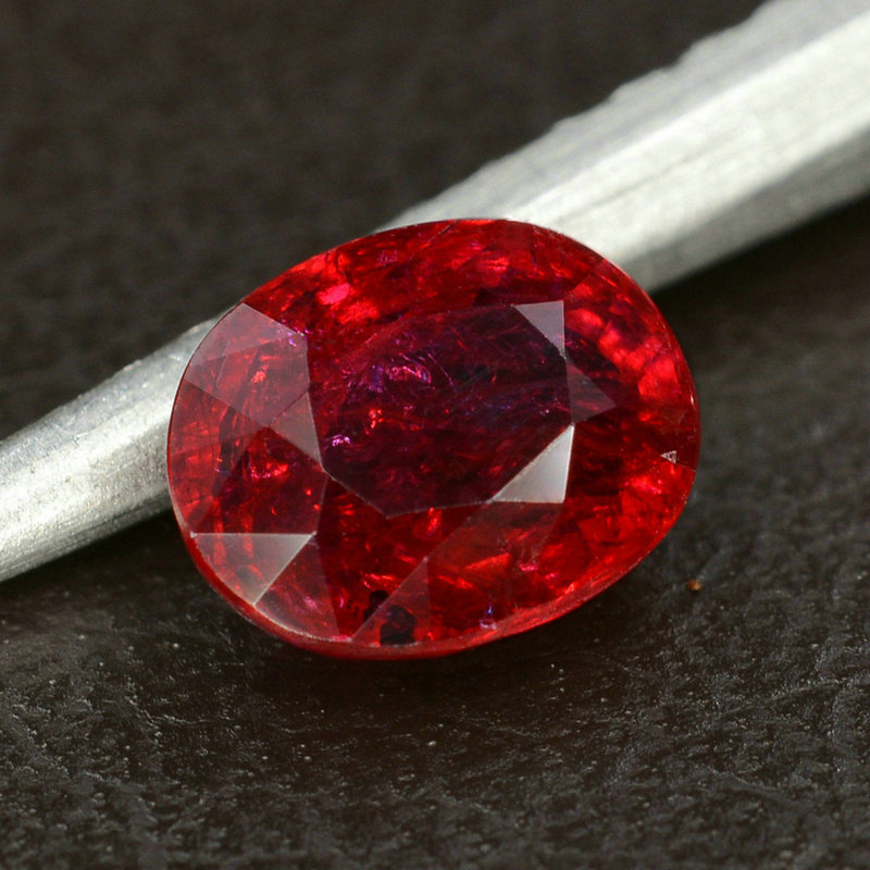 1.07克拉 无烧红宝石裸石 带国际证书 晶体干净火彩好 可镶嵌7918