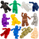 小小玩具关节超可动纯色素体积木人仔组合动作第三方MOC拼装玩具