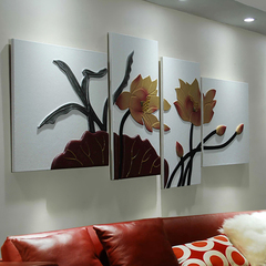 客厅无框装饰画现代简约沙发背景墙画餐厅挂画立体浮雕画卧室壁画