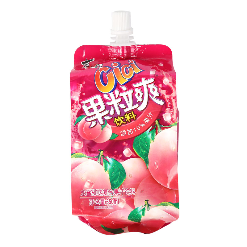 喜之郎cic水蜜桃果粒爽饮料350ml可以吸的果冻零食品