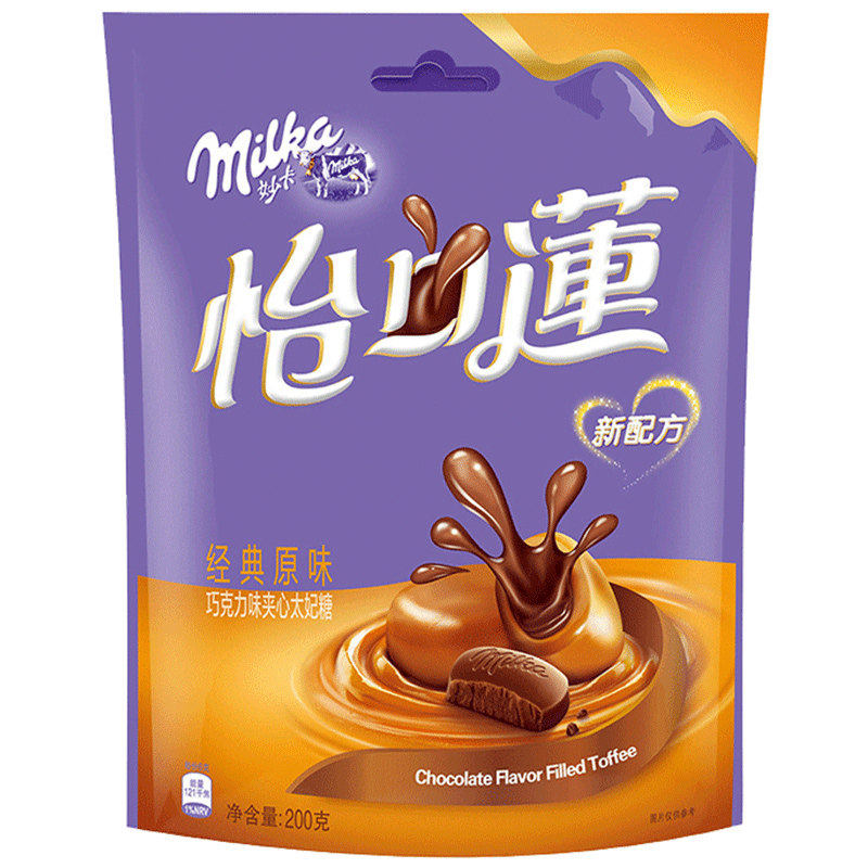 妙卡 怡口莲巧克力味夹心太妃糖 200g/袋