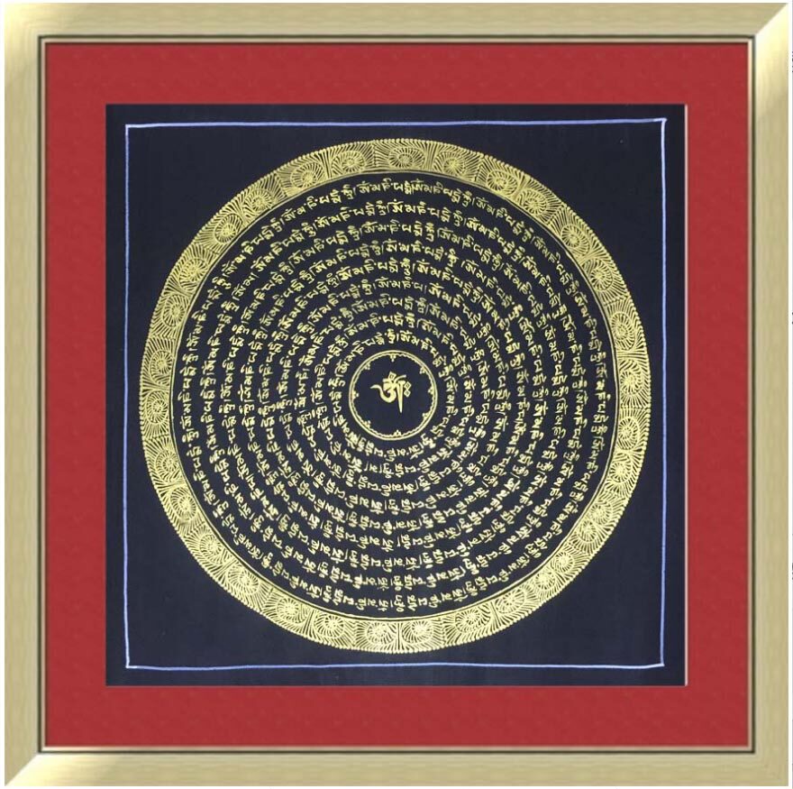 (尼泊尔)mani khatiwada《金刚经经文》坛城一唐卡画师