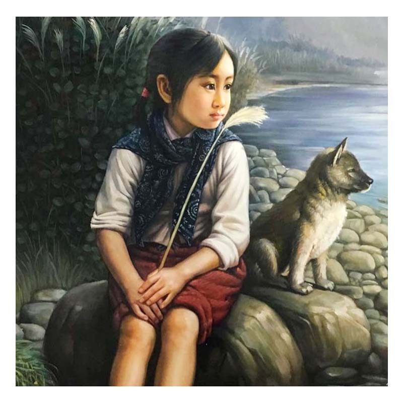 杜晓枫 《童年的故事》 布面油画