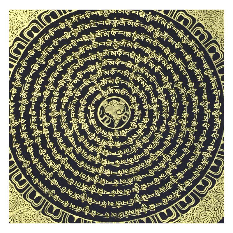 (尼泊尔)mani khatiwada《招财经文》坛城唐卡