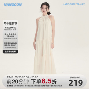 NANGOON 小白梨长短款连衣裙夏季新款女设计感小众裙子