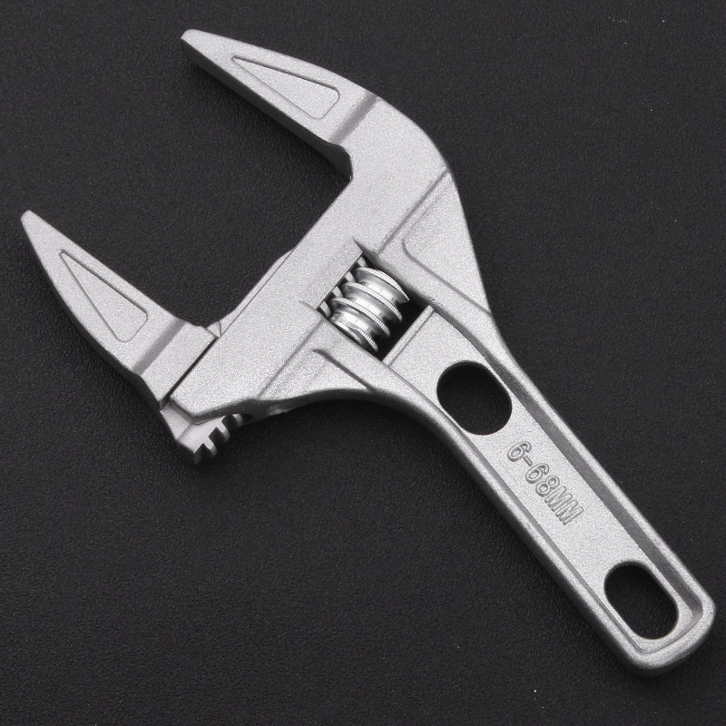 水暖安装卫浴扳手 万能多功能活动扳手短柄大开口水龙头专用工具