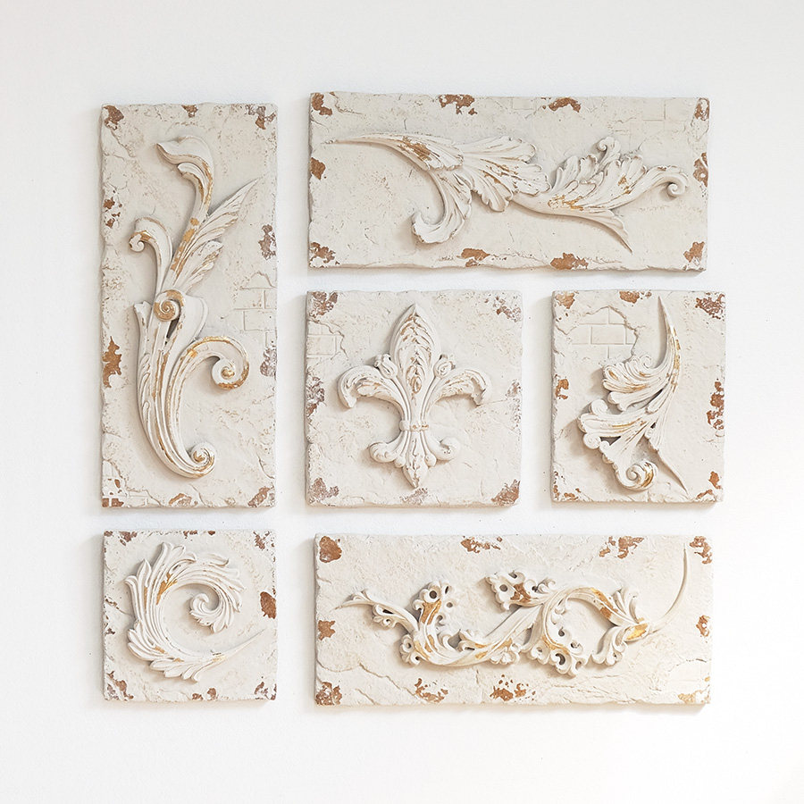 法式复古乡村欧式雕花组合壁饰 餐厅玄关墙面装饰 背景墙挂画——美线