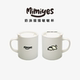 mimiyes周边 | 可爱奶油猫猫马克咖啡杯情侣带盖办公室泡茶水杯子
