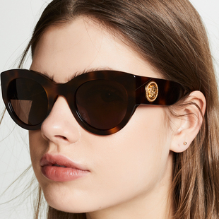 Versace范思哲太阳眼镜正品女潮流街头大框猫眼女款墨镜 VE4353