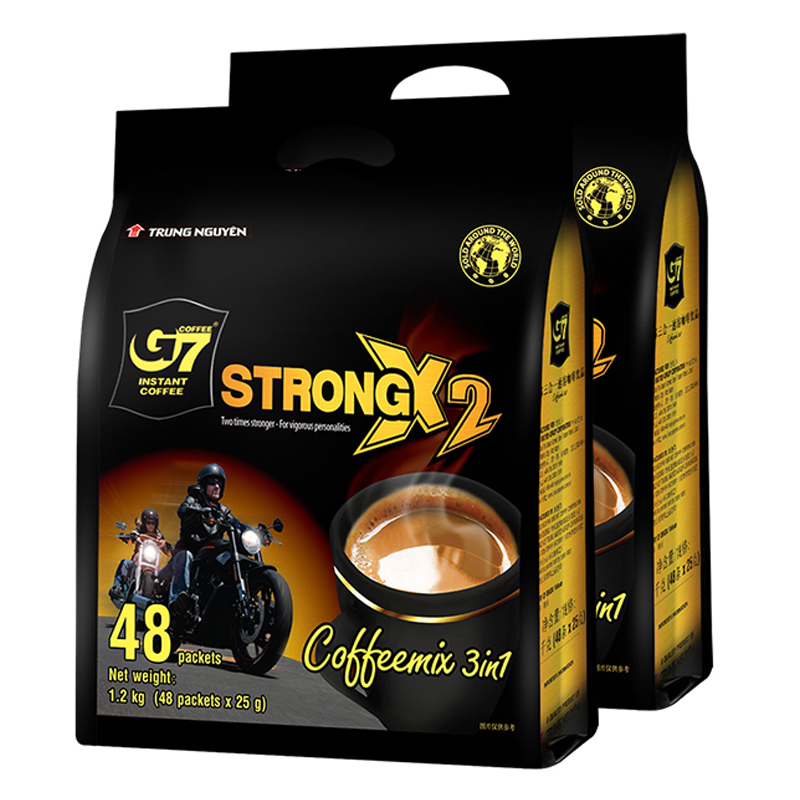 越南进口中原G7浓醇咖啡1200g三合一速溶48条装X2浓郁特浓咖啡粉