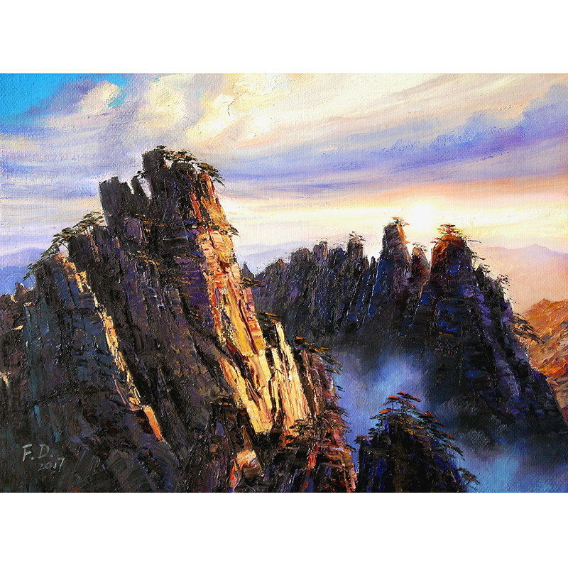 凡丁《黄山》原创精品油画