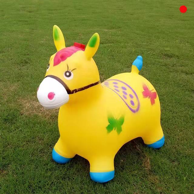 充气马跳跳马坐骑无毒骑马玩具马小孩骑的小马橡胶马儿童马羊角球