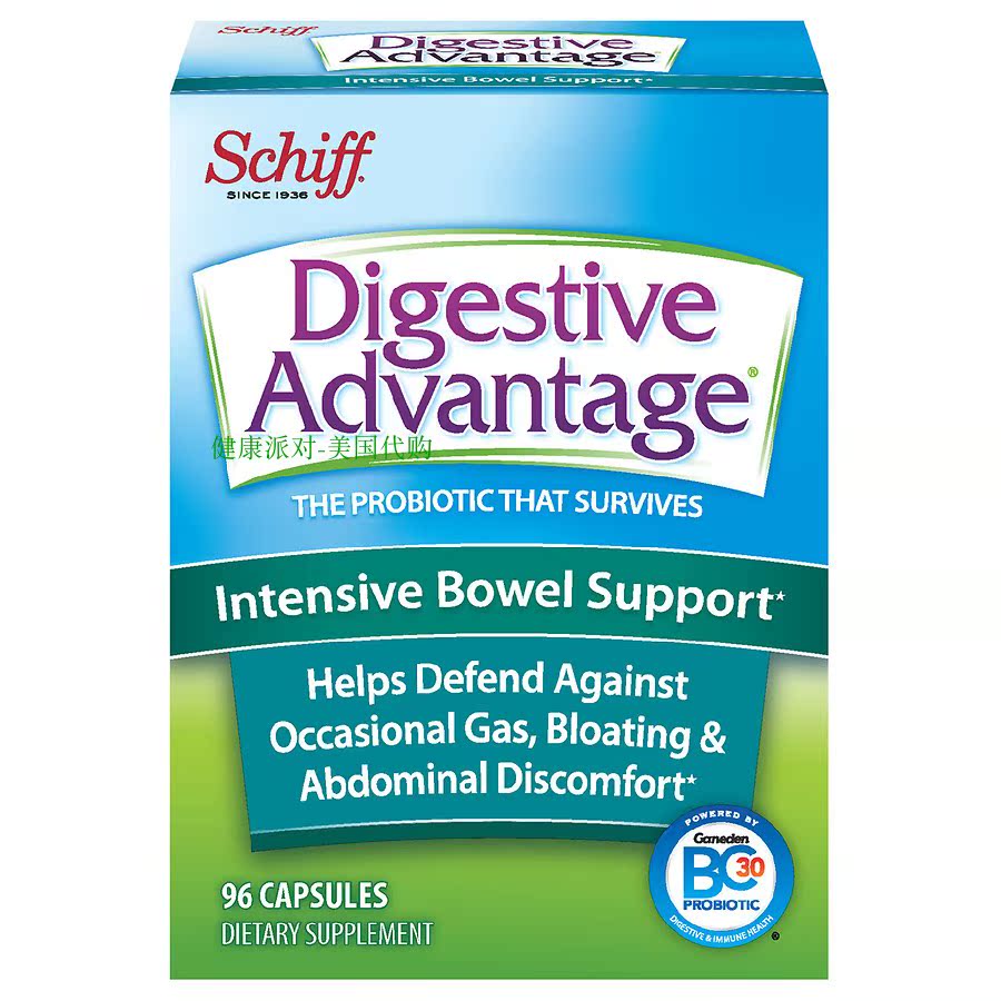 美国直邮 原装Schiff Digestive Advantage消化支持蛋白酶等 96粒在类目 保健食品/膳食营养补充食品, 普通膳食营养食品, 菌/菇/酵素, 益生菌中 - 来自Buy2taobao.com提供专业的淘宝代购服务