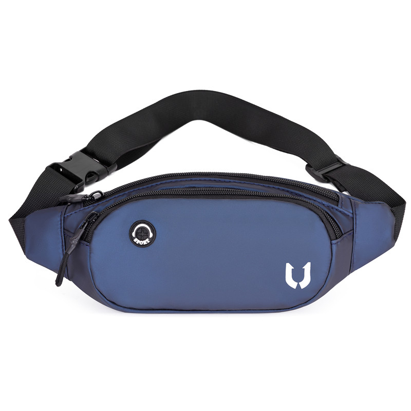 腰包新款男休闲运动包牛津布斜挎包时尚男士胸前包百搭单肩背包小