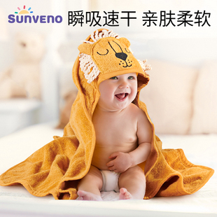婴儿浴巾新生超软宝宝纯棉卡通专用儿童毛巾被男女孩全棉吸水包被