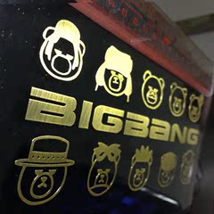 拉丝金 卡通bigbang 权志龙 GD大成 崔胜贤韩国海报明星金属贴