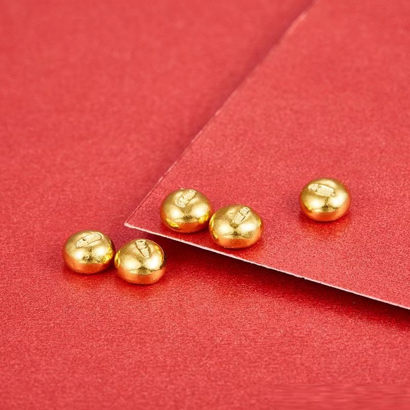 黄金金豆9999收藏投资足金小金豆子1g实心金豆豆金瓜子金元宝礼物