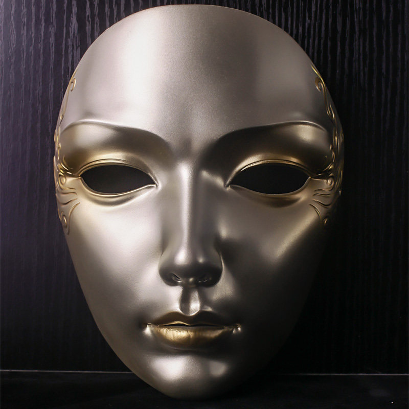 魂作物网红古风全脸面具遮面面罩中国风派对礼品神秘装扮手绘汉服