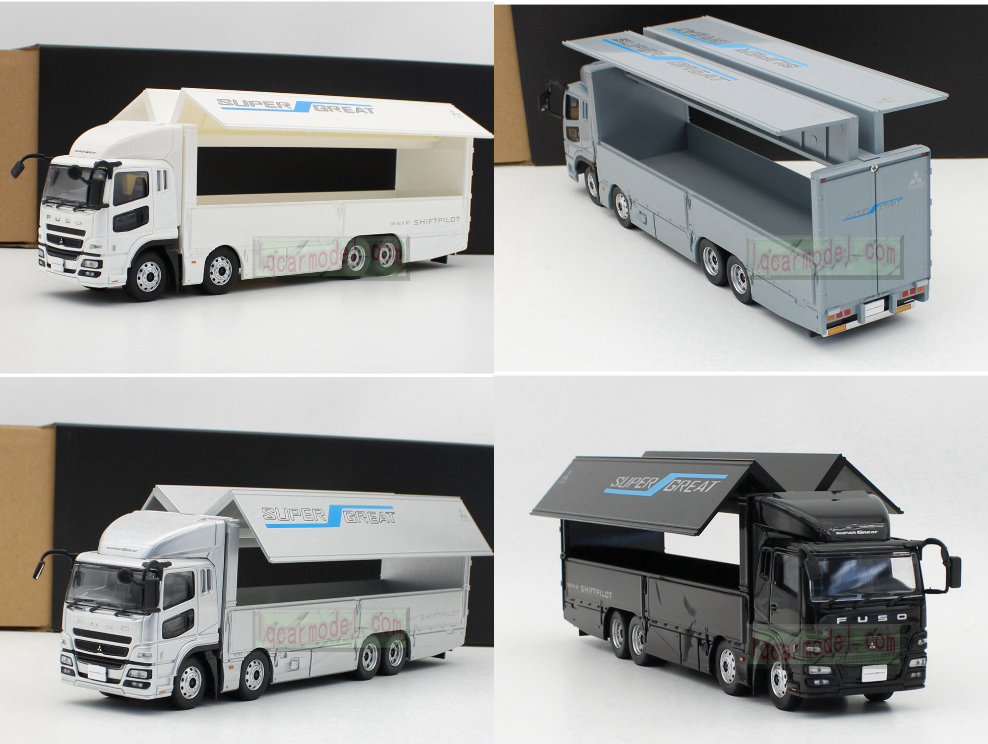 1:43原厂三菱 FUSO SUPERGREAT 厢式卡车 货柜车模型收藏礼品