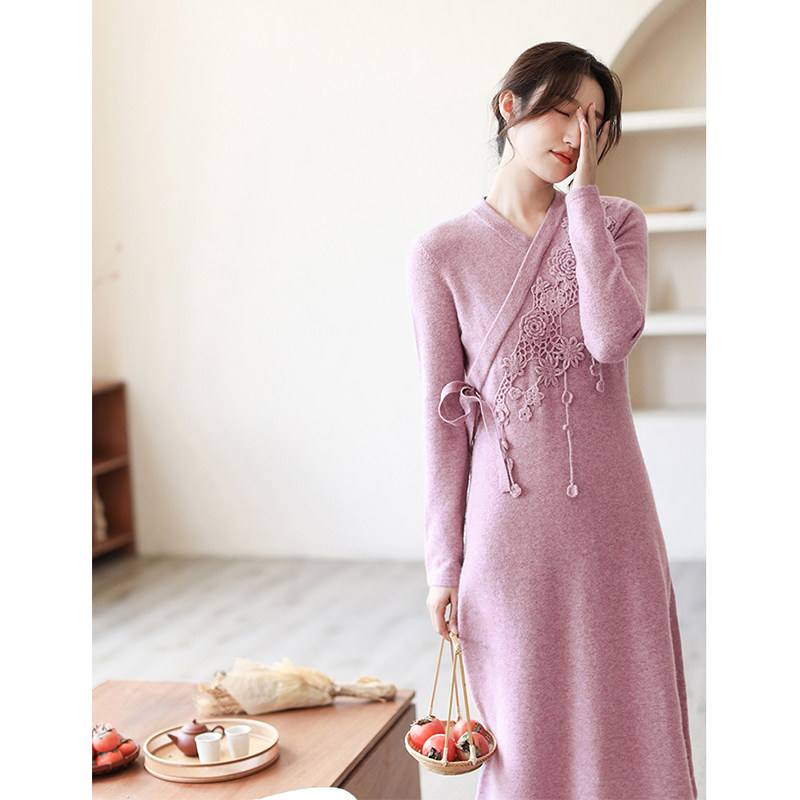 澳绒连衣裙