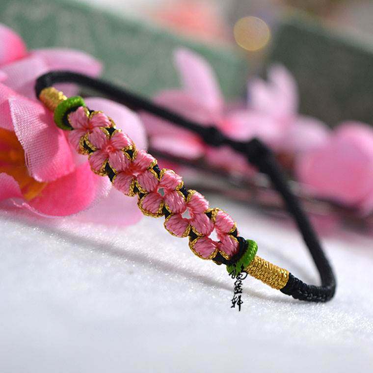 2件送1件手绳材料包diy手工编织三生三世十里桃花手链材料包包邮