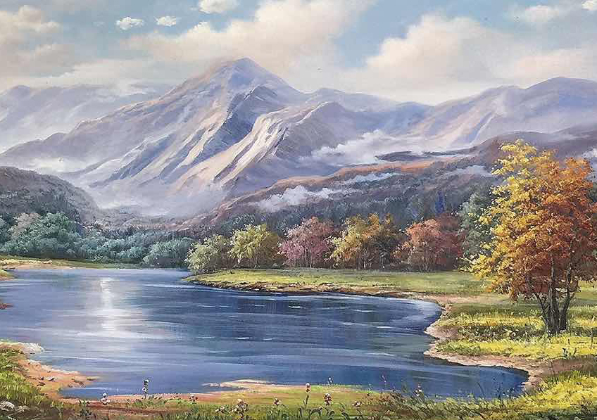 陈香勋《旺财风景》职业画家70x180cm