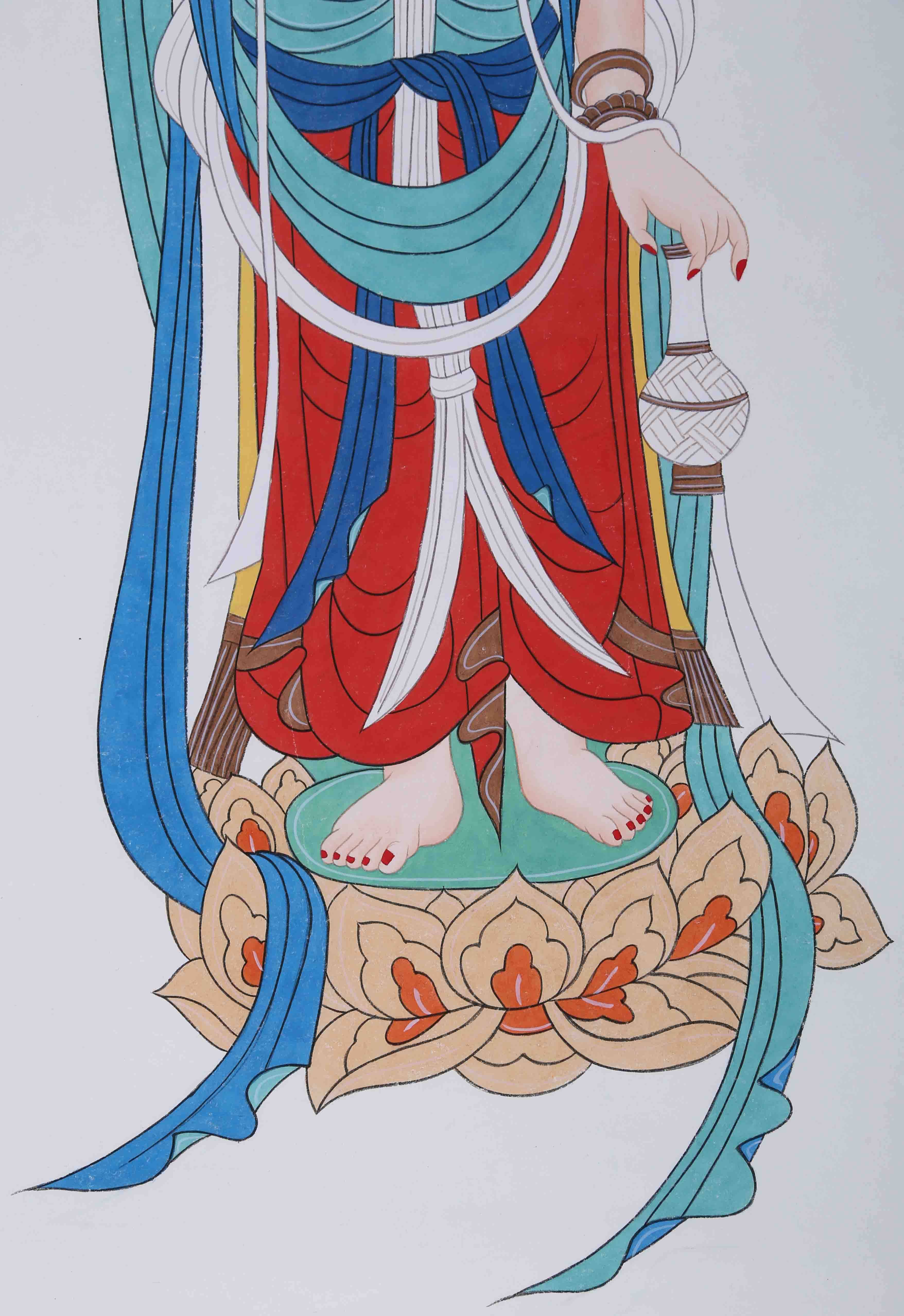 潘絜兹《敦煌佛像》