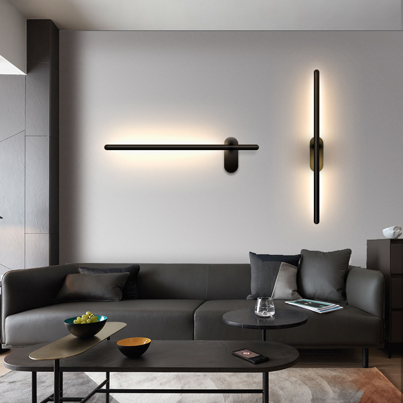 壁灯现代简约卧室床头灯led创意客厅过道灯上下照射调光阅读壁灯